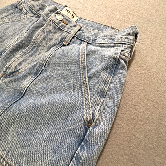AGOLDE Cooper Carpenter Jeans Women Size 27 Light Wash High Rise Utility Pockets - Picture 5 of 16